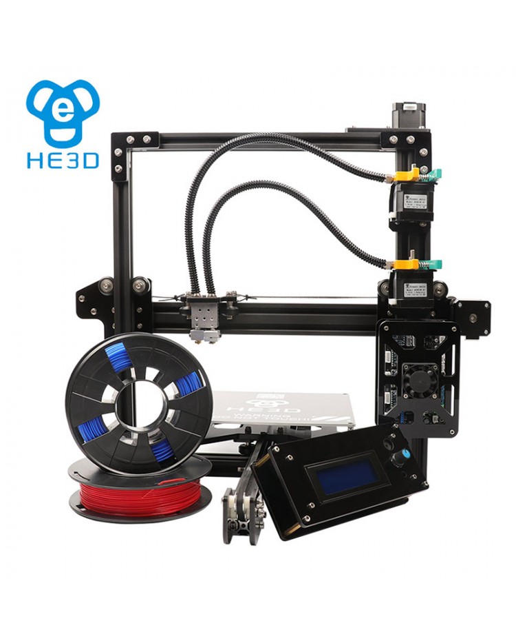 HE3D 3d printer parts 3 in 1 out Multi-color Extruder hot end Kit three colors switching hotend kit for 0.4mm 1.75mm 24V